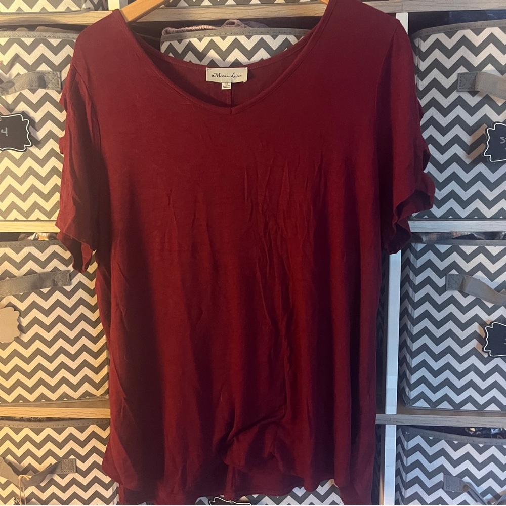 Meera Lane Red Relaxed T-Shirt